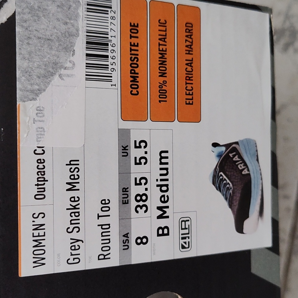 Ariat Women's Grey Snake Outspace Work Shoe - Picture 2 of 5